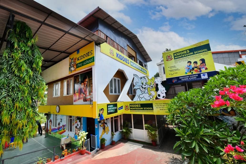 Happy children learning at Kiddies Montessori Trivandrum